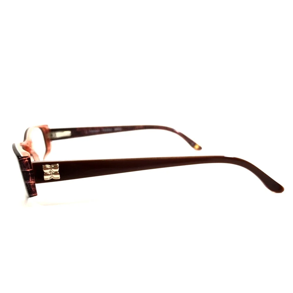 BCBGMAXAZRIA Eyeglasses Frames TESSA BRO Brown Pink Rectangle Full Rim 49-15-130
